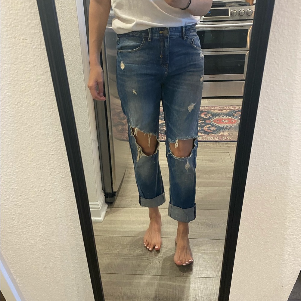 Distressed Zara boyfriend jeans - 26
